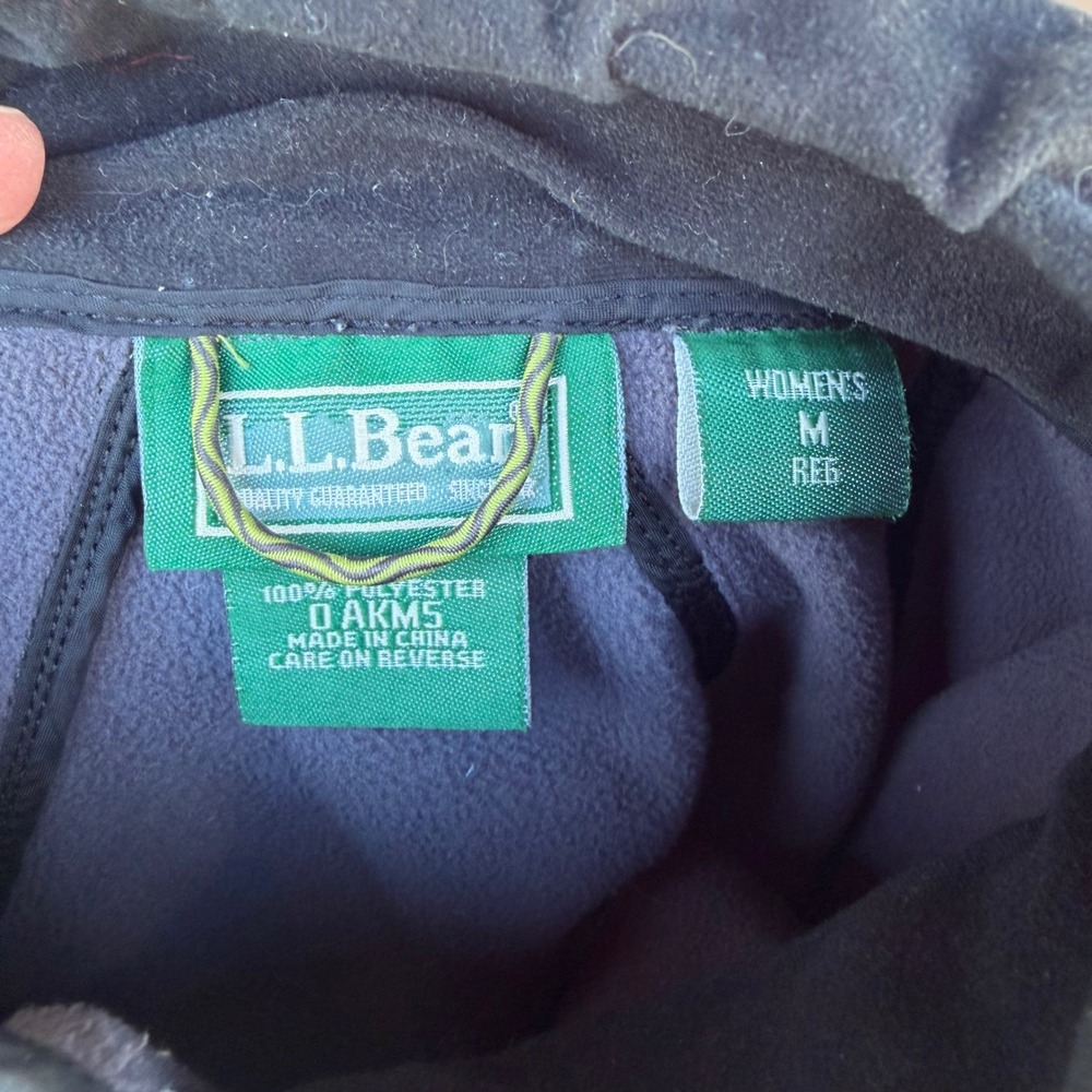 L.L. Bean Softshell Jacket Womens Medium Lime Green Gray Full Zip Outdoor Coat - Picture 6 of 6